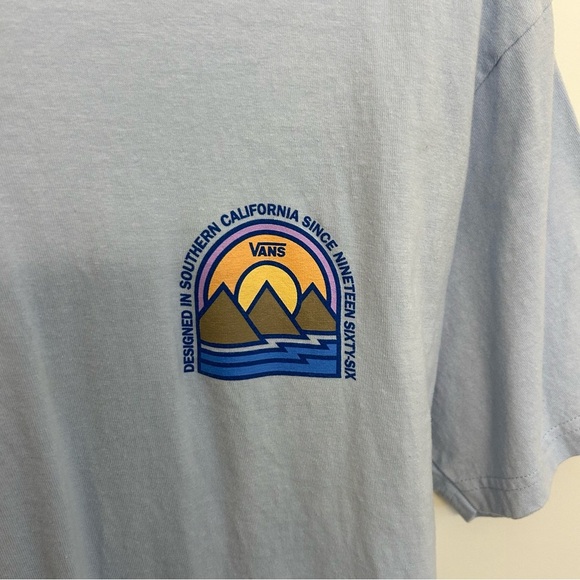 Vans Off The Wall Southern California Light Blue Graphic T-Shirt Size M - Picture 2 of 6